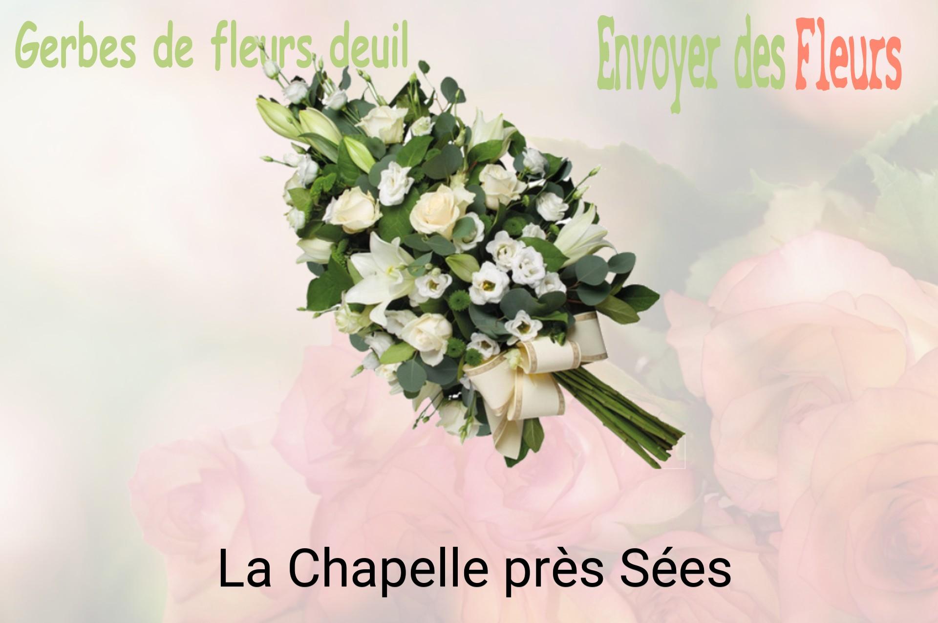 Gerbe de fleurs de deuil livrée à La Chapelle-près-Sées